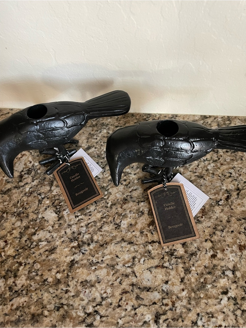 Black Crow 🐦‍⬛ Candle Holders - Decorative Home Accent